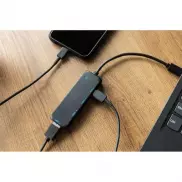 Hub USB i USB typu C z RABS | Gerard - czarny