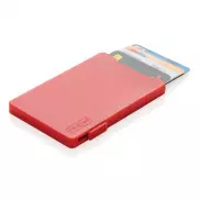 Etui na karty kredytowe, ochrona RFID - czerwony