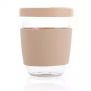 Szklany kubek podróżny Ukiyo 360 ml - brązowy