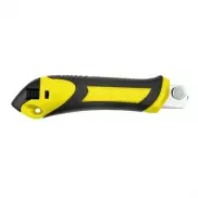 Nóż do tapet z mechanizmem zabezpieczającym, zapasowe ostrza w komplecie | Sutton - żółty