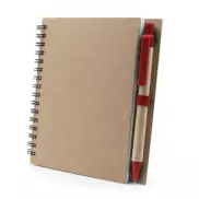 Notatnik A6 z długopisem | Sidney - czerwony