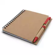 Notatnik A6 z długopisem | Sidney - czerwony