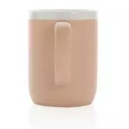 Kubek ceramiczny 300 ml - biały, brązowy