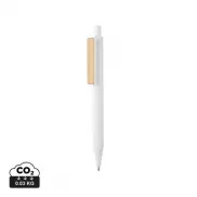 Długopis z bambusowym klipem, RABS - biały