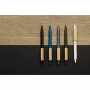 Długopis z bambusowym klipem, RABS - zielony