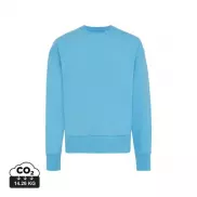 Luźna bluza z bawełny z recyklingu Iqoniq Kruger - niebieski