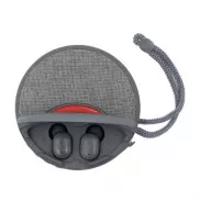 Głośnik bezprzewodowy 5W Air Gifts, radio, bezprzewodowe słuchawki douszne | Caleb - szary