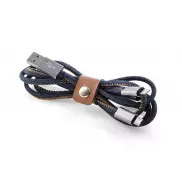 Kabel USB 2 w 1 JEANS granatowy