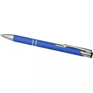 Miękki w dotyku długopis automatyczny Moneta, niebieski