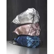 Błyszczący plecak Oriole ze sznurkiem ściągającym, niebieski