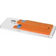 Silikonowy portfel na telefon ze stojakiem Stue, pomarańczowy