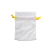 Mała personalizowana torebka/woreczek na prezent - żółty