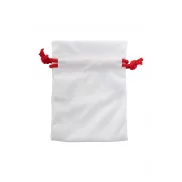 Mała personalizowana torebka/woreczek na prezent - czerwony