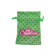 Mała personalizowana torebka/woreczek na prezent - zielony
