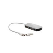 Hub USB - srebrny