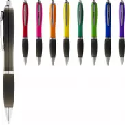 Długopis z kolorowym korpusem i czarnym uchwytem Nash, niebieski, czarny
