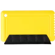 Skrobaczka do szyb wielkości karty kredytowej Freeze z gumką, żółty