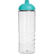 Bidon H2O Treble o pojemności 750 ml z wypukłym wieczkiem, biały, niebieski