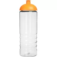 Bidon H2O Treble o pojemności 750 ml z wypukłym wieczkiem, biały, pomarańczowy