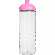 Bidon H2O Treble o pojemności 750 ml z wypukłym wieczkiem, biały, różowy