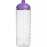 Bidon H2O Treble o pojemności 750 ml z wypukłym wieczkiem, biały, fioletowy
