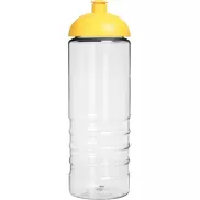 Bidon H2O Treble o pojemności 750 ml z wypukłym wieczkiem, biały, żółty