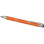 Miękki w dotyku długopis automatyczny Moneta, pomarańczowy