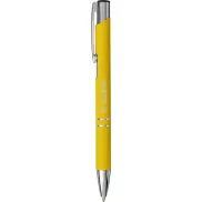 Miękki w dotyku długopis automatyczny Moneta, żółty