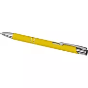 Miękki w dotyku długopis automatyczny Moneta, żółty