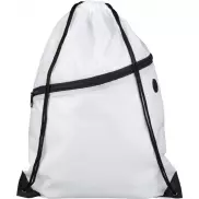 Plecak Oriole z zamkiem błyskawicznym i sznurkiem ściągającym, biały