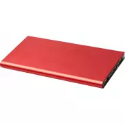 Aluminiowy powerbank Plate 8000 mAh, czerwony