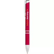 Długopis z plastiku ABS Moneta, czerwony