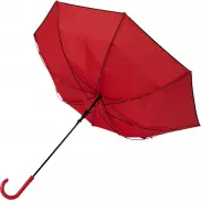 Wiatroodporny, automatyczny kolorowy parasol Kaia 23”, czerwony