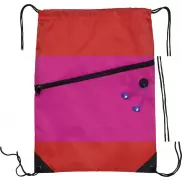Plecak Oriole z zamkiem błyskawicznym i sznurkiem ściągającym, różowy