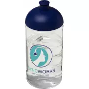 Bidon H2O Bop® o pojemności 500 ml z wypukłym wieczkiem, biały, niebieski