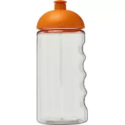 Bidon H2O Bop® o pojemności 500 ml z wypukłym wieczkiem, biały, pomarańczowy