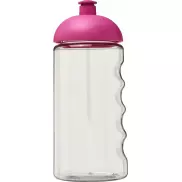 Bidon H2O Bop® o pojemności 500 ml z wypukłym wieczkiem, biały, różowy