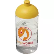 Bidon H2O Bop® o pojemności 500 ml z wypukłym wieczkiem, biały, żółty