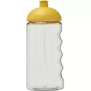 Bidon H2O Bop® o pojemności 500 ml z wypukłym wieczkiem, biały, żółty