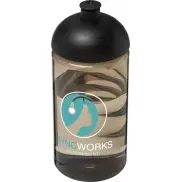 Bidon H2O Bop® o pojemności 500 ml z wypukłym wieczkiem, szary, czarny