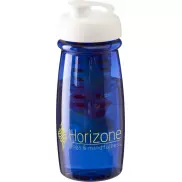 Bidon H2O Pulse® o pojemności 600 ml z wieczkiem zaciskowym zmożliwością przyrządzania wody smakowej, niebieski, biały
