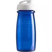 Bidon H2O Pulse® o pojemności 600 ml z wieczkiem zaciskowym zmożliwością przyrządzania wody smakowej, niebieski, biały
