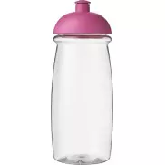 Bidon H2O Pulse® o pojemności 600 ml z wypukłym wieczkiem, biały, różowy