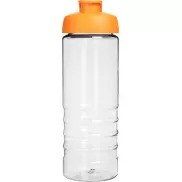 Bidon H2O Treble z otwieranym wieczkiem o pojemności 750 ml, biały, pomarańczowy
