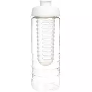 Bidon H2O Treble z o pojemności 750 ml z otwieranym wieczkiem i zaparzaczem, biały, biały