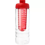 Bidon H2O Treble z o pojemności 750 ml z otwieranym wieczkiem i zaparzaczem, biały, czerwony