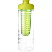 Bidon H2O Treble z o pojemności 750 ml z otwieranym wieczkiem i zaparzaczem, biały, zielony