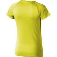 Damski T-shirt Niagara z krótkim rękawem z dzianiny Cool Fit odprowadzającej wilgoć, m, żółty