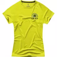 Damski T-shirt Niagara z krótkim rękawem z dzianiny Cool Fit odprowadzającej wilgoć, l, żółty