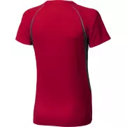 Damski T-shirt Quebec z krótkim rękawem z dzianiny Cool Fit odprowadzającej wilgoć, l, czerwony